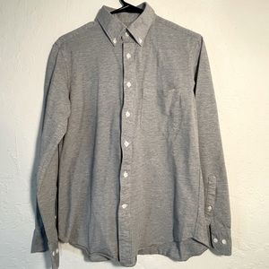 Uniqlo Cotton Jersey Button-Down Oxford | Grey Heather